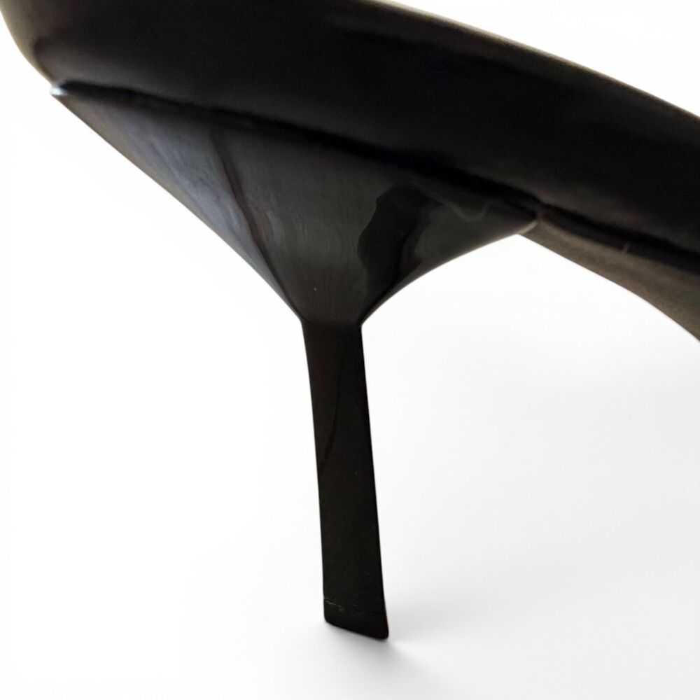 jeffrey campbell pointed toe patent slingbacks whimsigoth black women's pumps 10 - Picture 5 of 6